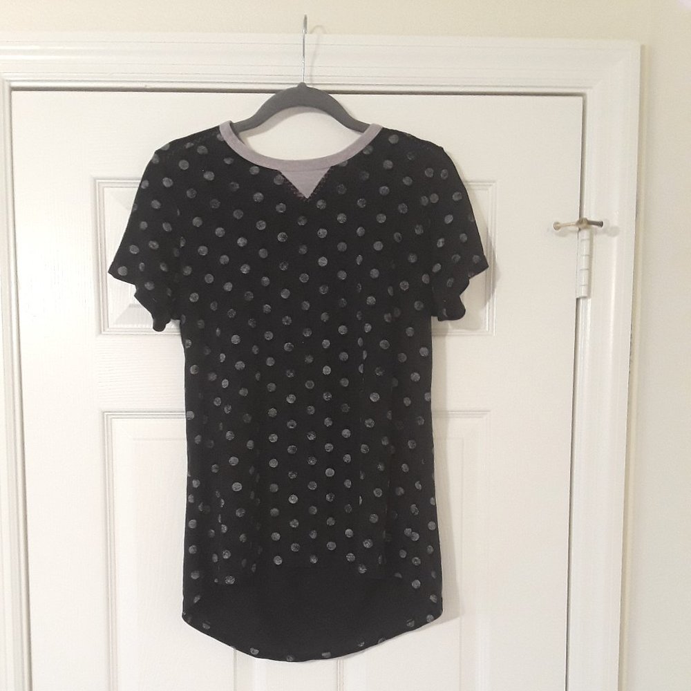 Women's Black PJ's With White Polka Dots